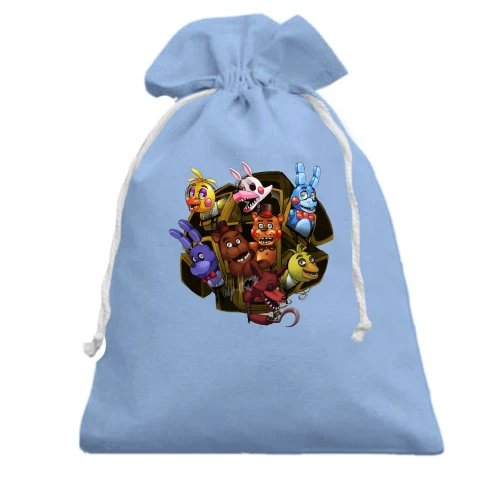 Подарочный мешочек, Голубой, Five Nights at Freddy’s (2)