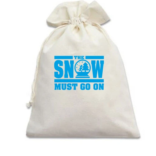 Подарунковий мішечок, білий, Snow must go on