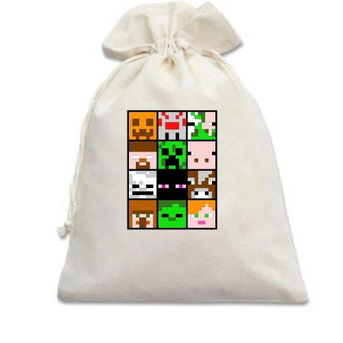 Подарочный мешочек Minecraft Creeper Patern