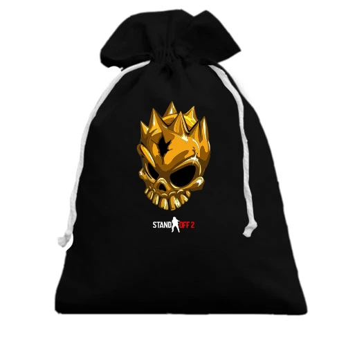 Подарочный мешочек, Черный, STANDOFF 2 Gold Skull