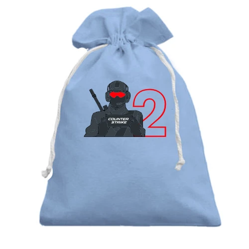 Подарочный мешочек, Голубой, Counter Strike 2 (Unit)