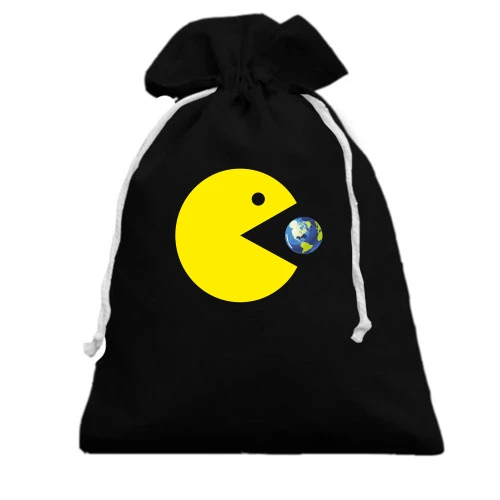 Подарочный мешочек, Черный, Pacman