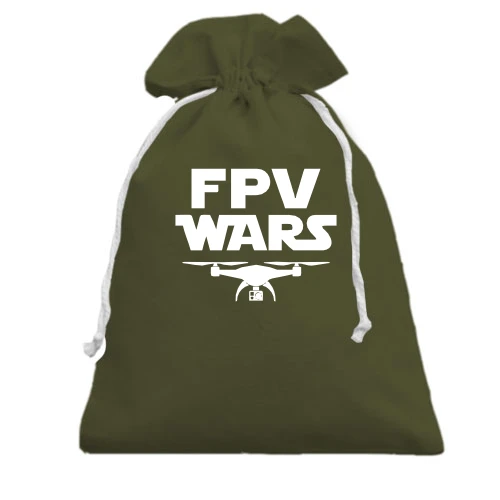 Подарочный мешочек, хаки, "FPV Wars"
