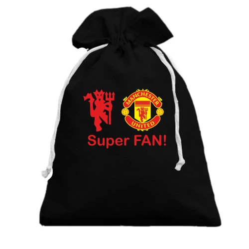 Подарочный мешочек, черный, Manchester SuperFAN