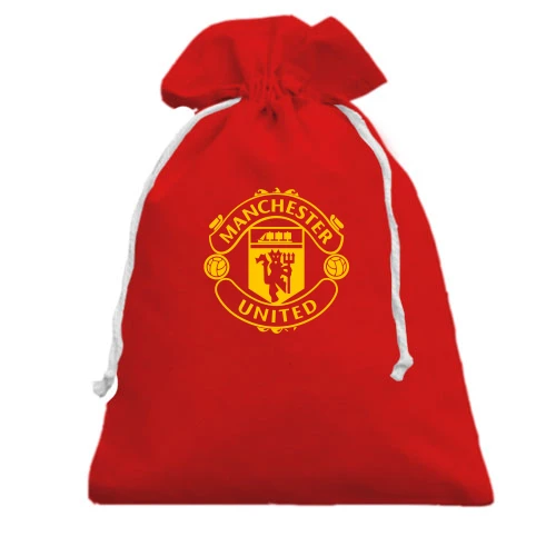 Подарунковий мішечок із жовтою емблемою футбольного клубу «Manchester United»