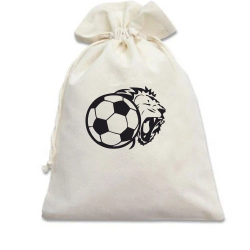 Подарочный мешочек, Белый, lion football