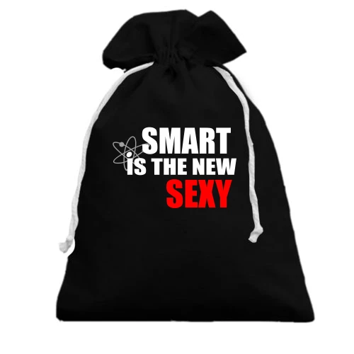 Подарочный мешочек, белый, Smart is the new sexy