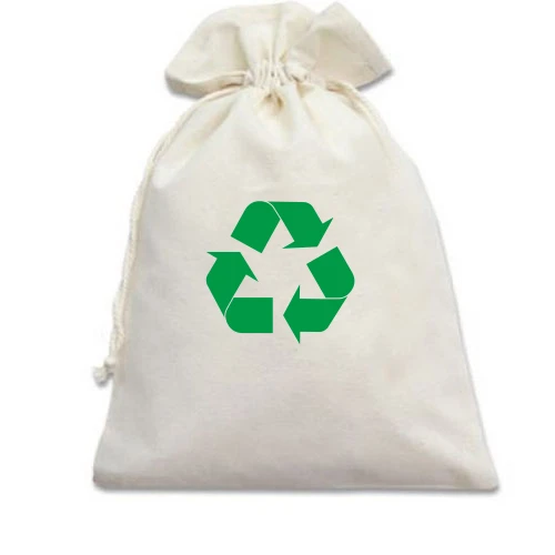 Подарочный мешочек, белый, Recycle