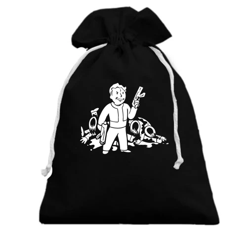 Подарунковий мішечок, Чорний, Fallout Vault Boy