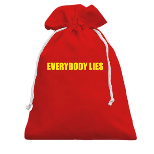 Подарочный мешочек, черный, House M.D. Everybody lies