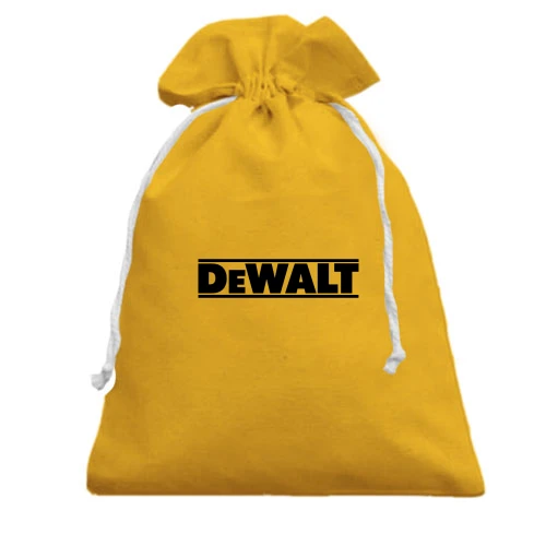 Подарочный мешочек, Желтый, DeWalt (мини лого)