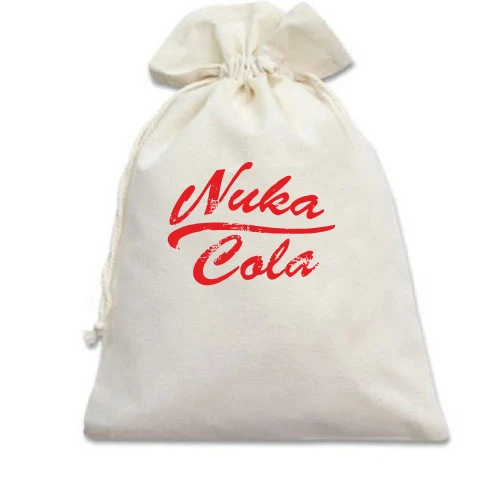 Подарочный мешочек, Белый, Nuka-Cola logo