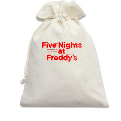 Подарочный мешочек, Белый, Five Nights at Freddy’s BL logo
