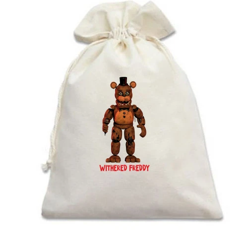 Подарунковий мішечок, Білий, Five Nights at Freddy’s (Withered Freddy)