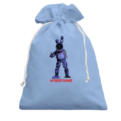 Подарочный мешочек, Голубой, Five Nights at Freddy’s (withered bonnie)