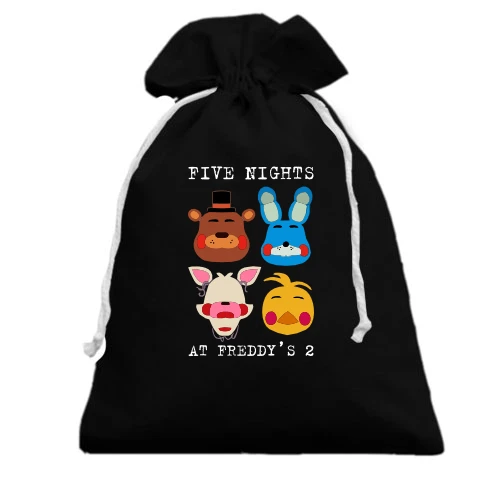Подарочный мешочек, Черный, FNAF 2