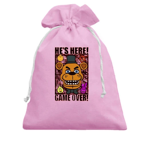 Подарунковий мішечок, Рожевий, FNAF He`s Here - Game over
