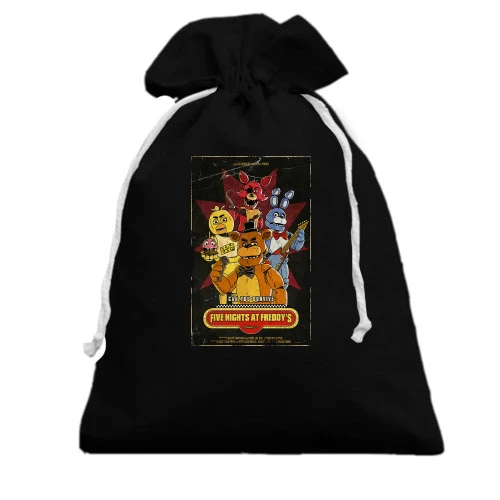 Подарочный мешочек, Черный, FNAF Poster