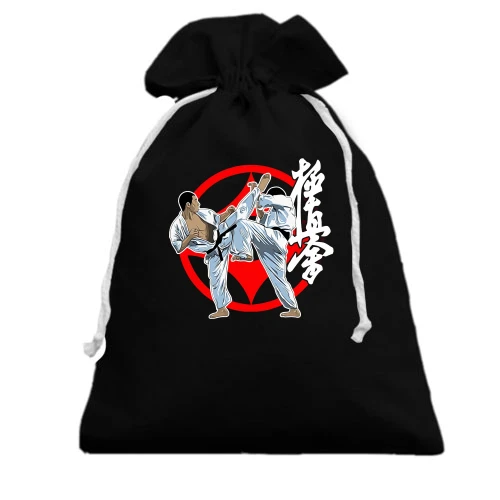 Подарочный мешочек, черный, Karate Кёкусинкай