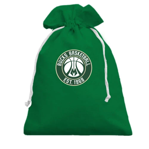 Подарунковий мішечок, зелений, Мілуокі Бакс (Milwaukee Bucks)