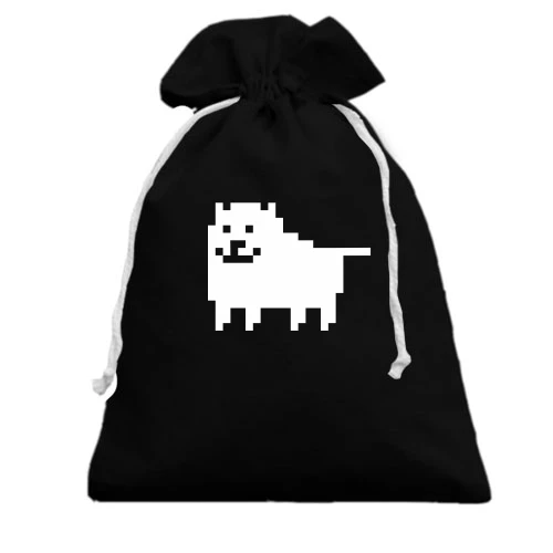 Подарочный мешочек, Черный, Undertale game dog