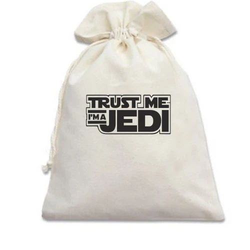 Подарочный мешочек, белый, I m Jedi