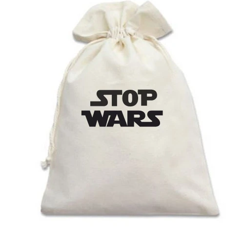 Подарочный мешочек, красный, Stop wars