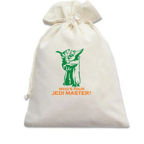 Подарочный мешочек, белый, Yoda