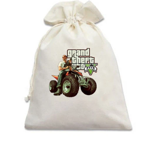 Подарочный мешочек, Белый, Grand Theft Auto five