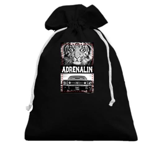 Подарочный мешочек, Черный, Адреналин