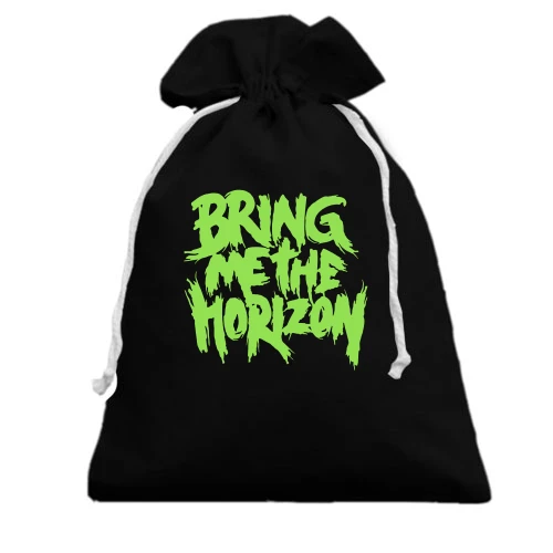 Подарочный мешочек, Черный, Bring me the horizon green