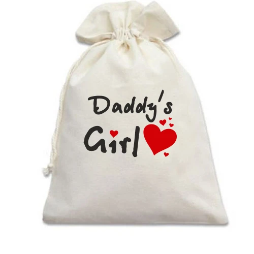 Подарочный мешочек, белый, Daddy's Girl