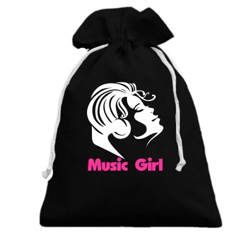 Подарочный мешочек, Черный, Music Girl