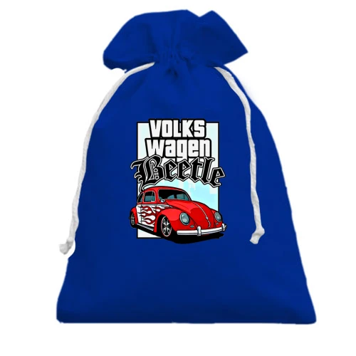 Подарочный мешочек, голубой, Volkswagen Beetle (2)
