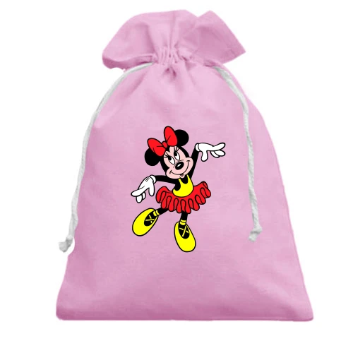 Подарунковий мішечок, рожевий, Minnie балерина