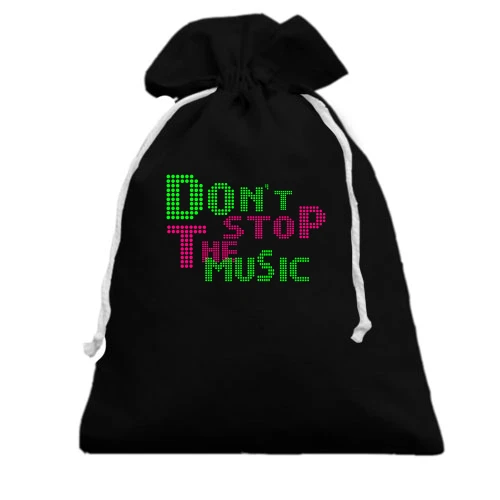 Подарунковий мішечок, Чорний, Dont stop the music