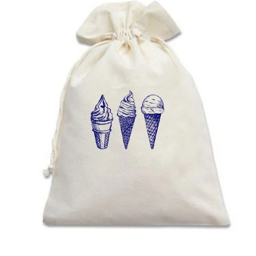 Подарунковий мішечок Ice cream графіті