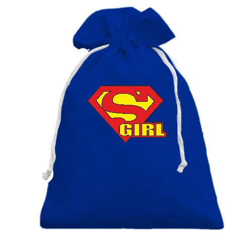 Подарунковий мішечок, блакитний, Supergirl
