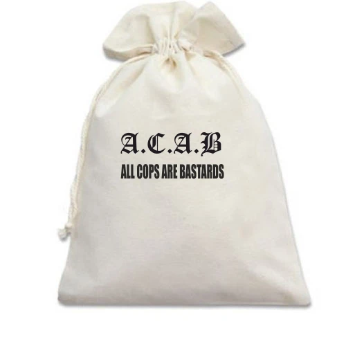 Подарочный мешочек, Белый, A.C.A.B (2)