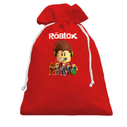 Подарунковий мішечок з логотипом «Roblox» та групою ігрових персонажів