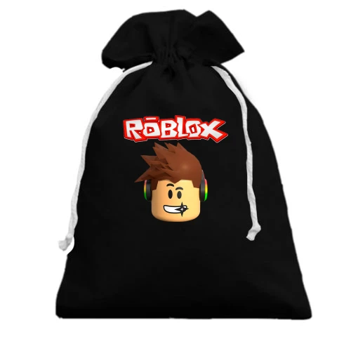 Подарочный мешочек, Черный, Roblox face (2)