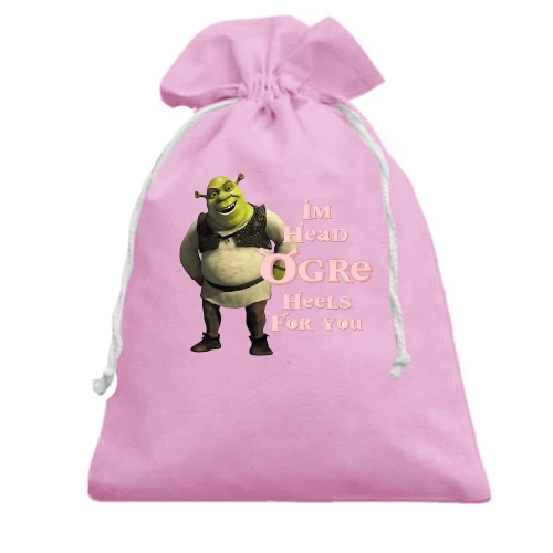 Подарочный мешочек со Шреком - I'm head ogre heels for you
