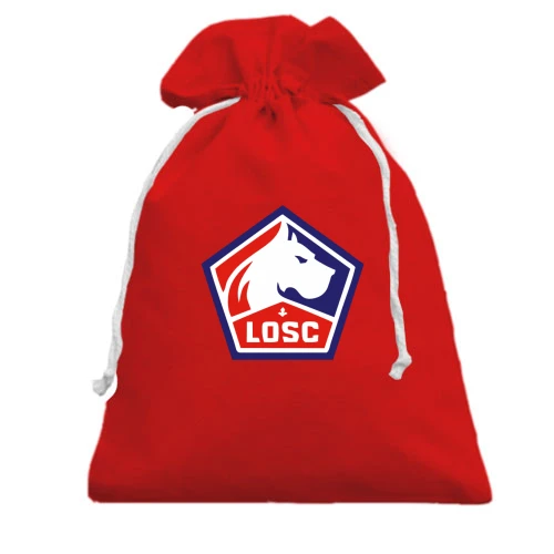 Подарочный мешочек с эмблемой футбольного клуба Лилль и надписью LOSC