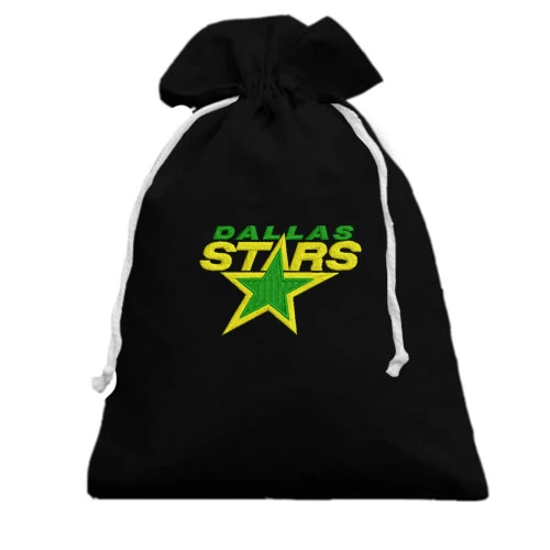 Подарочный мешочек, черный, с вышитой эмблемой Dallas Stars