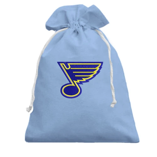 Подарочный мешочек, голубой, Saint Louis Blues — вышитая эмблема