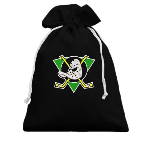 Подарочный мешочек, черный, Anaheim Mighty Duck