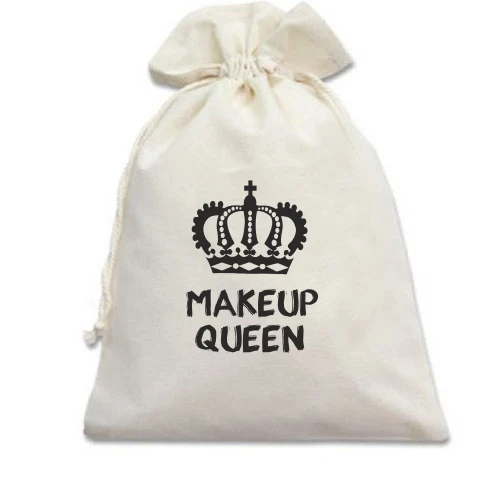 Подарунковий мішечок, білий, MAKEUP QUEEN