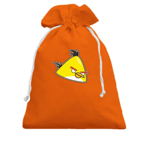 Подарочный мешочек, Оранжевый, Yellow bird 2