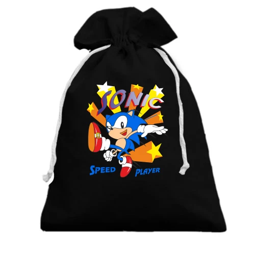 Подарочный мешочек, Черный, Sonic player