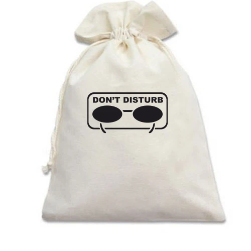 Подарочный мешочек, Белый, Dont disturb